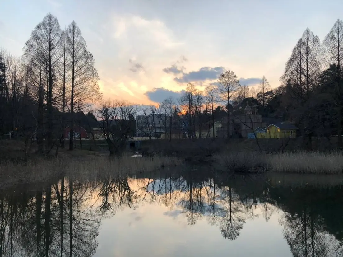 メッツァビレッジでの夕日