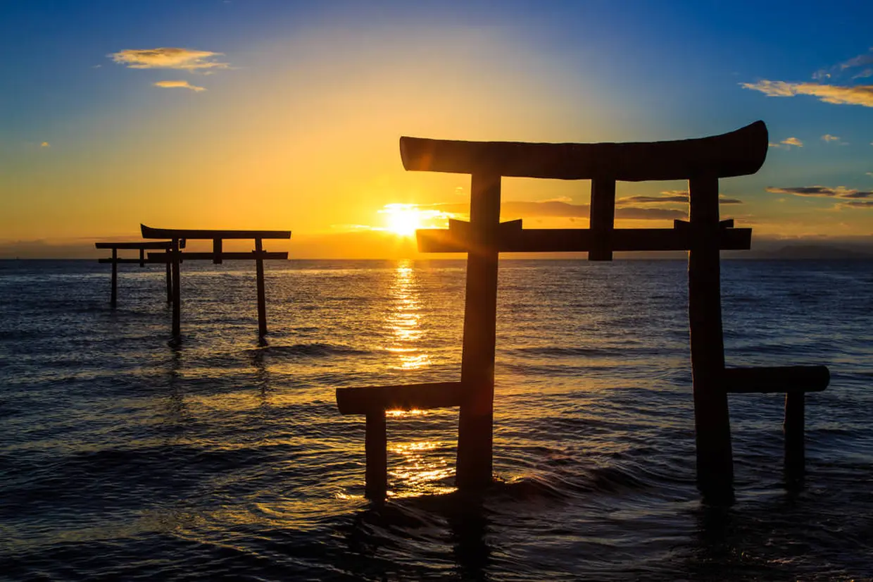 大魚神社の海中鳥居