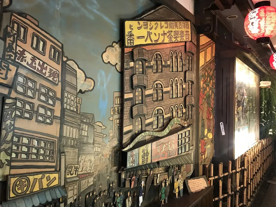 浮世小路の壁画