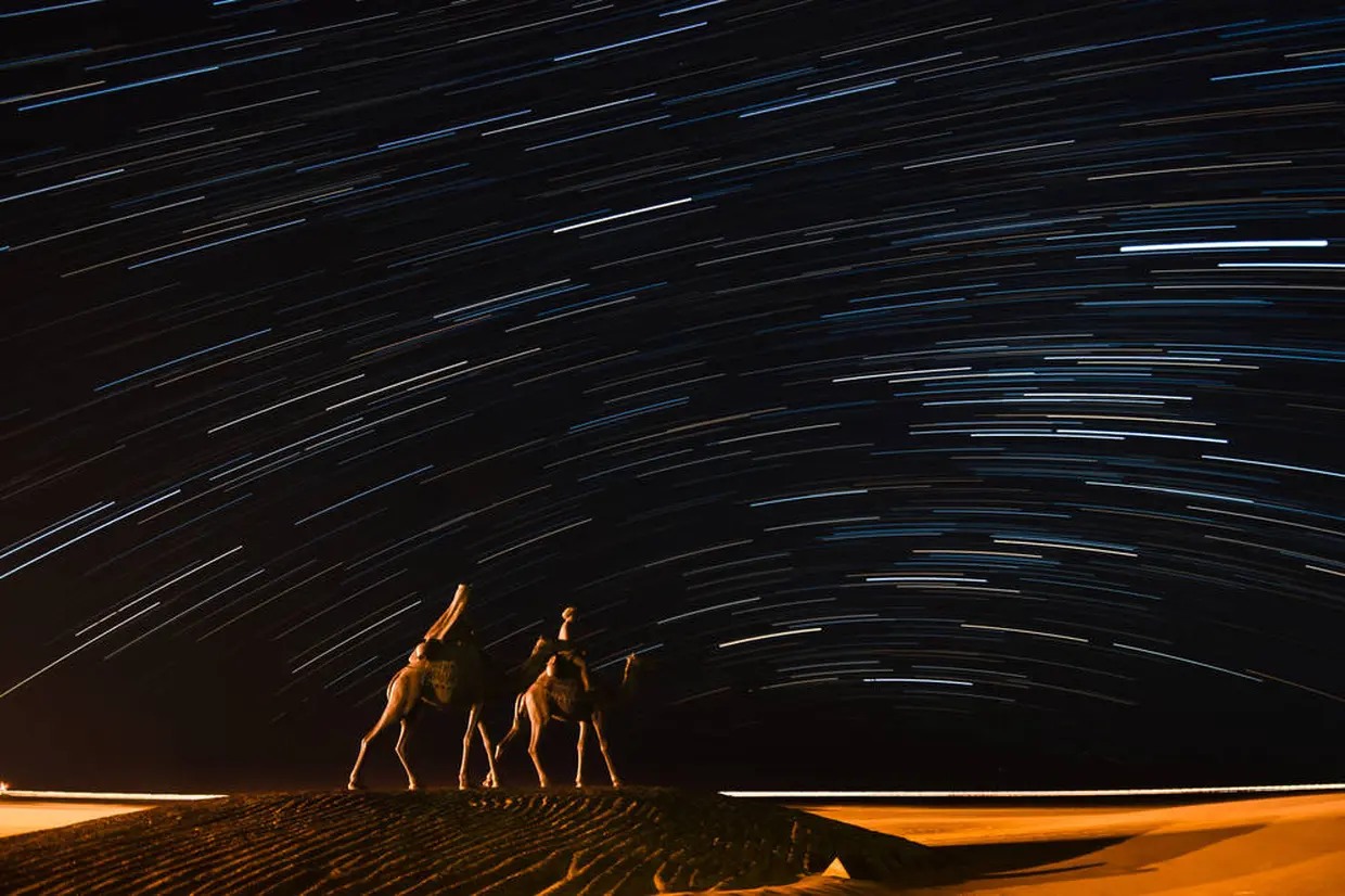 砂漠　星空