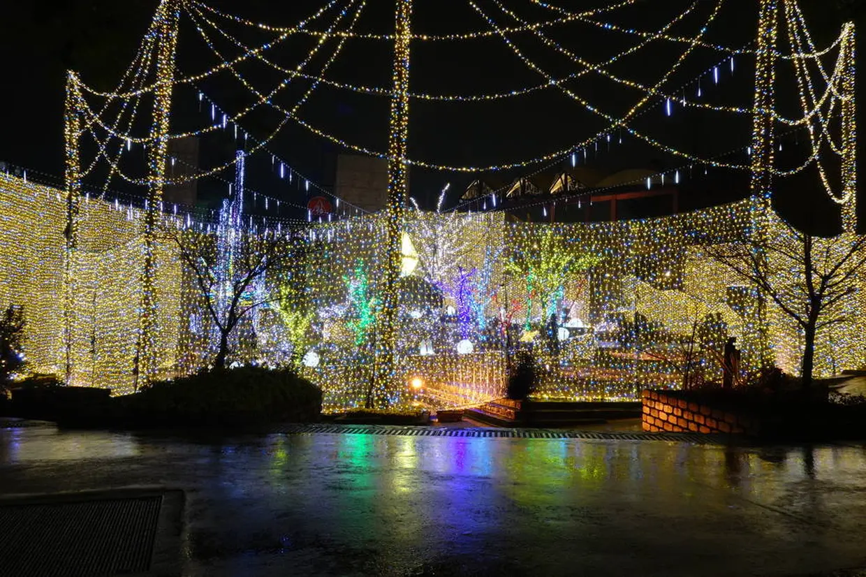 夜の遊園地・イルミネーション