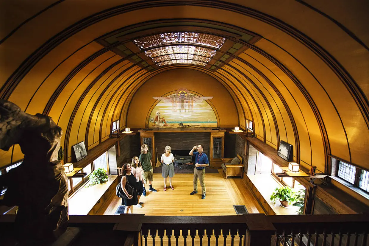 フランク・ロイド・ライト邸の内装 （Photo Credit: Illinois Office of Tourism）