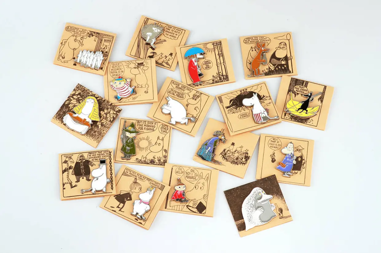 マグネットバッジ（各600円）© Moomin Characters ™