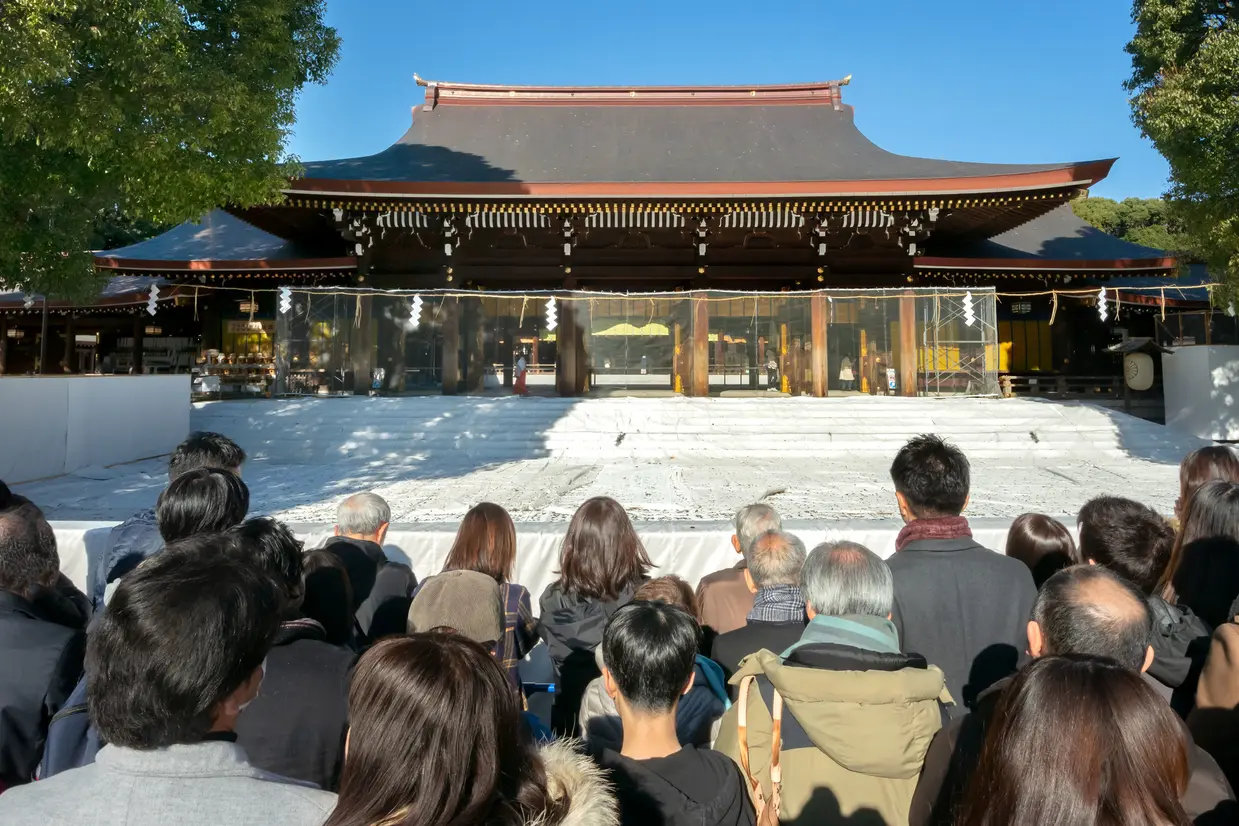 明治神宮　初詣の様子
