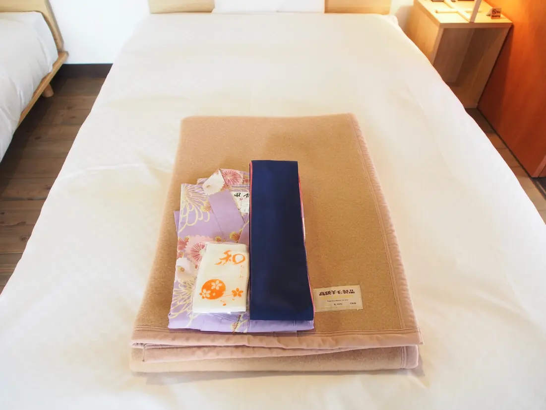 浴衣と毛布
