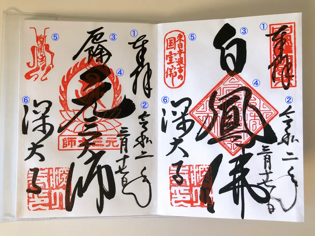 国宝白鳳仏・元三大師　御朱印