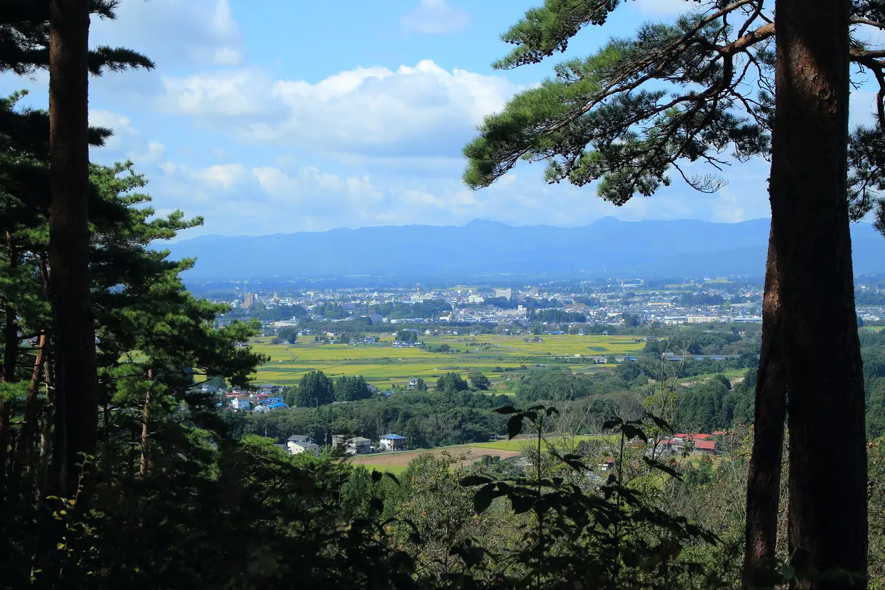 花巻市　胡四王山からの眺め