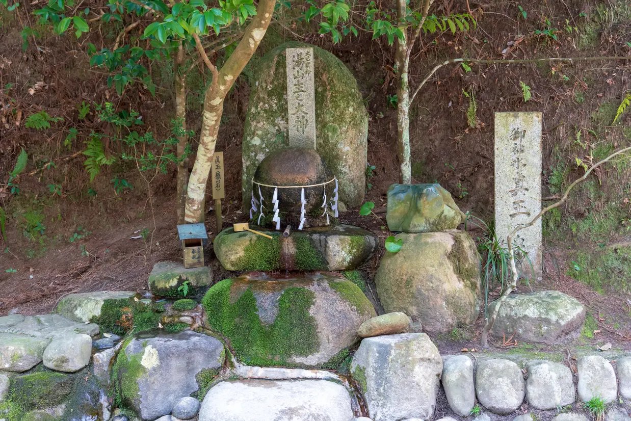 玉作湯神社の「願い石」