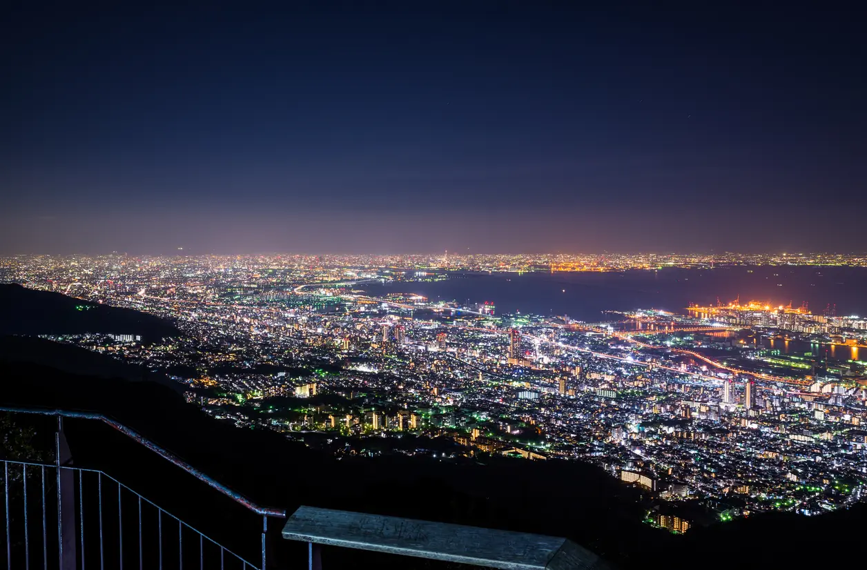 掬星台からの夜景