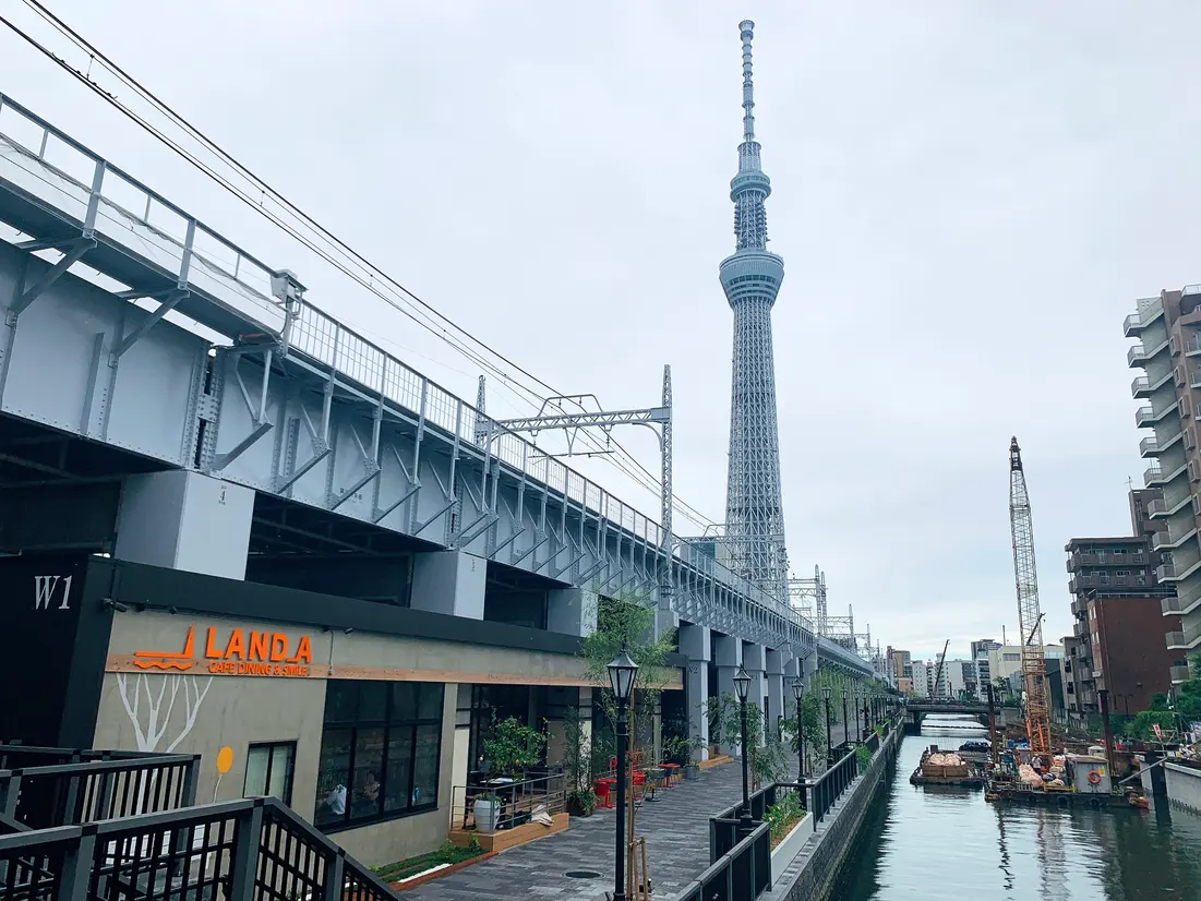 北十間川から見える東京ミズマチ