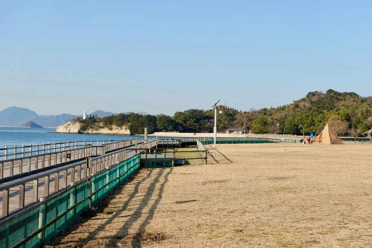 大久野島のキャンプ場