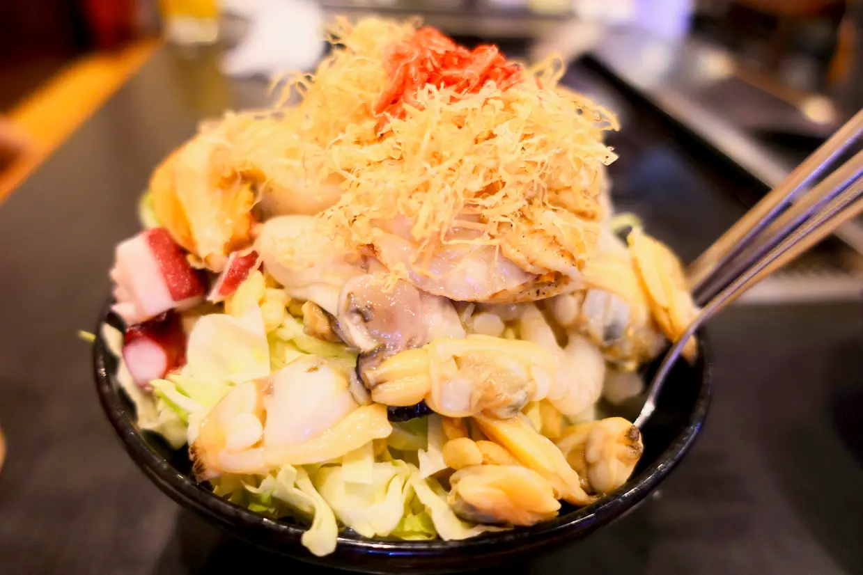 海鮮もんじゃ（焼く前）