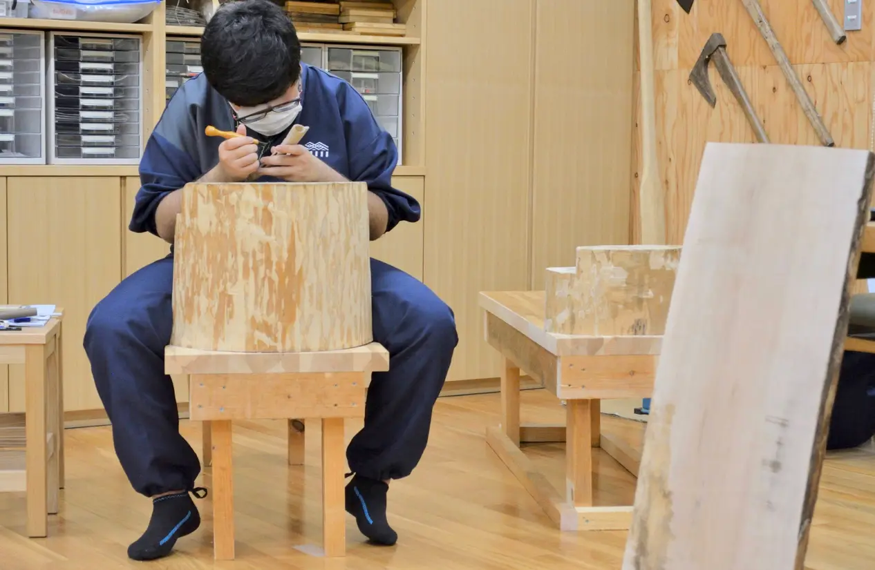 木彫り実演