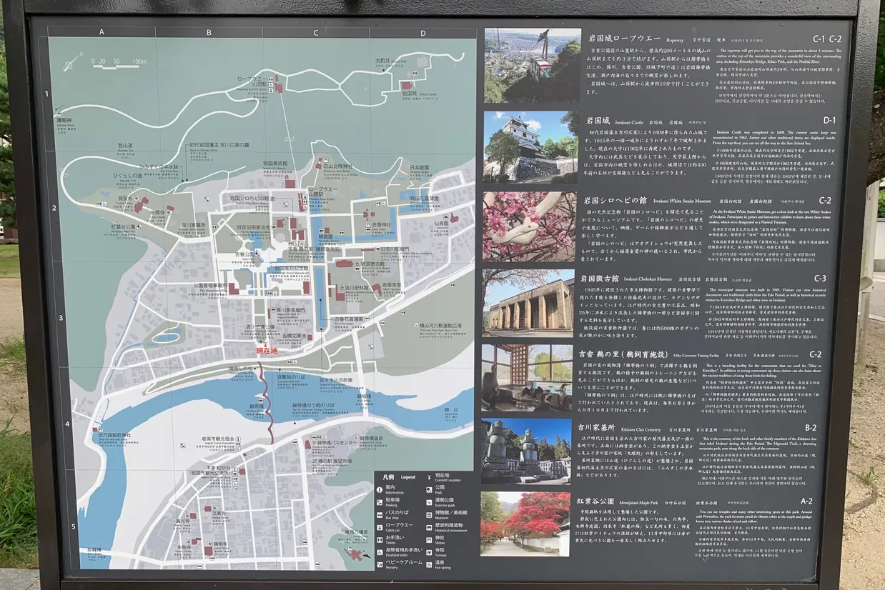 錦帯橋周辺の地図