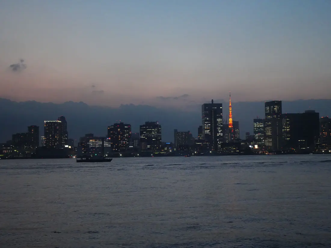 有明北緑道公園からの東京タワー