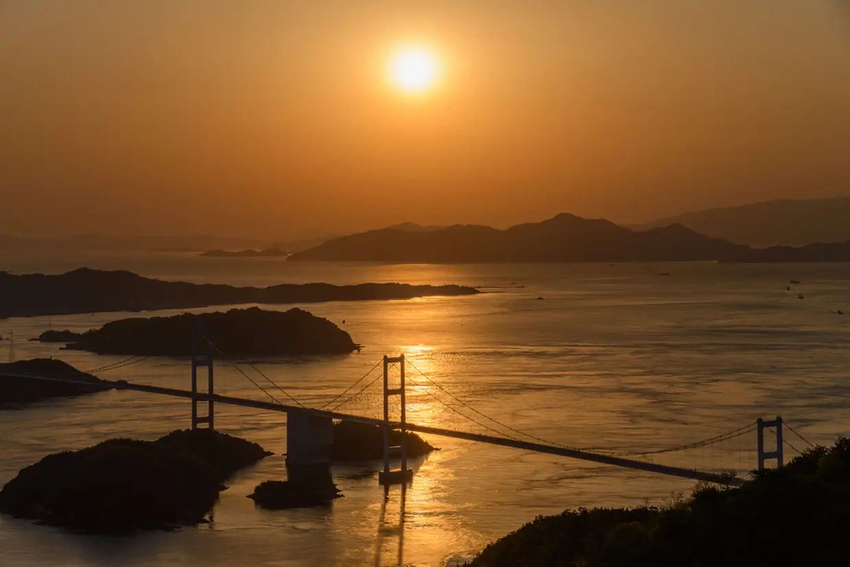 しまなみ海道の夕日