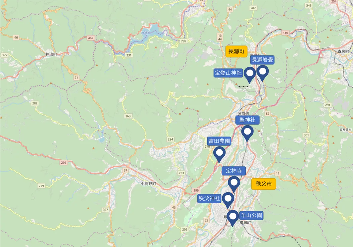 秩父エリア①©︎OpenStreetMap contributors