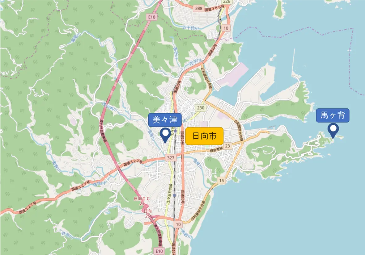 宮崎北部②　© OpenStreetMap contributors