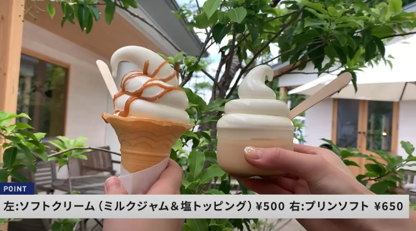 ソフトクリームとプリンソフト