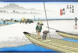 見付宿  見附（天竜川図）