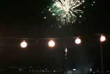 石和温泉連夜花火 -笛吹川の舞-（笛吹市役所付近）