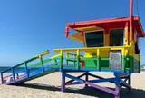 Venice Pride Flag Lifeguard Tower