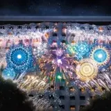 花火観賞無料！バレエとコラボしたプロジェクションマッピング花火大会開催