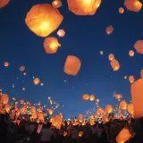 ドームテントに囲まれて、幻想的な夜空に願いを飛ばしてみよう「スカイランタン七夕祭り」