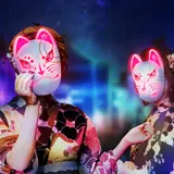 コロナ対策アートで巡るニュースタイル夜間参拝を「豊川稲荷」で開催！光り輝くマスクアイテムも