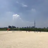 荒川河川敷四つ木橋球技場