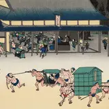 旧東海道 矢倉道標 (姥が餅屋旧跡)