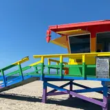 Venice Pride Flag Lifeguard Tower