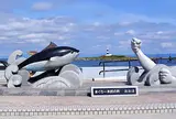 大間崎のマグロのモニュメント