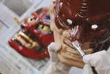 神楽面（鑑賞用）の彩色体験