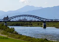 長良川堤防から見た伊吹山の写真・動画_image_1915301