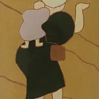 熊谷守一「たねまき」木版画　26.5×19㎝　1977年