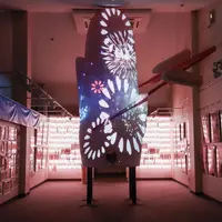 「岩下の新生姜×花火」 プロジェクションマッピング1