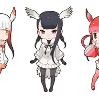 （左から）トキ、クロトキ、ショウジョウトキ