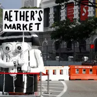 スピーク・クリプティック、シビック・ディストリクト・アウトドア・フェスティバル「Hemeras Feast」のための彫刻、2017年