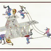 さかさま　1969年　津和野町立安野光雅美術館蔵　©空想工房