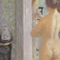 ピエール・ボナール《化粧室 あるいはバラ色の化粧室》　1914年　油彩、カンヴァス　オルセー美術館 　©️RMN-Grand Palais (musée d'Orsay) / Hervé Lewandowski / distributed by AMF