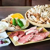 たっぷりきのこや秋野菜とラム肉食べ放題コース