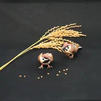 稲穂とスズメ
