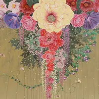 智内兄助「孤島（うましくに）に花」114×146cm