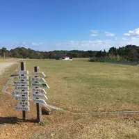 キャンプ場の広大な芝生