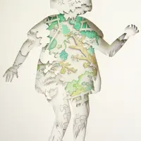 「Machen im Wald」2013年素材：板紙、木材、アクリル