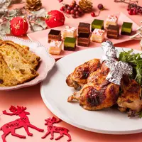 ローストチキンとクリスマスデザート