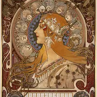 ＜黄道十二宮 ラ・プリュム誌のカレンダー＞1896年 OZAWAコレクション