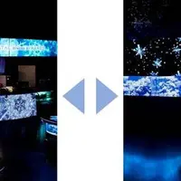 「CRYSTAL BAR」 ※イメージ 【左：通常演出／右：スノウタイム（雪が降る）演出】