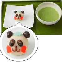 パンダ上生菓子と抹茶のセット